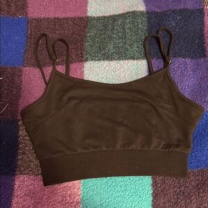 Black Cropped Tank Top